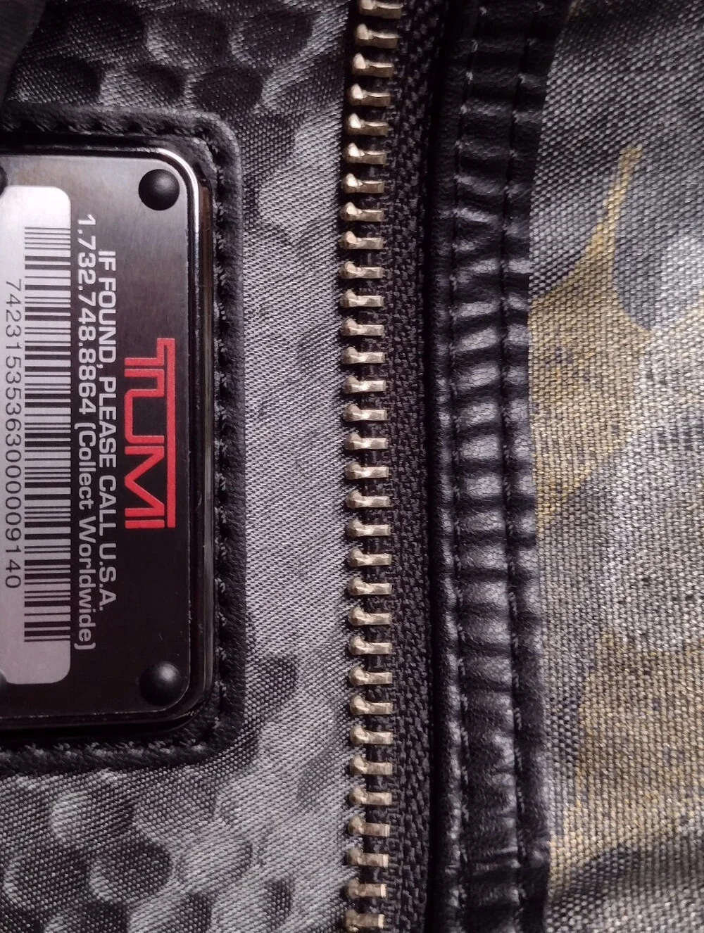 Tumi missing tag